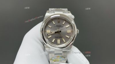 Clean Factory Rolex Oyster Perpetual 3230 Grey Face Watch